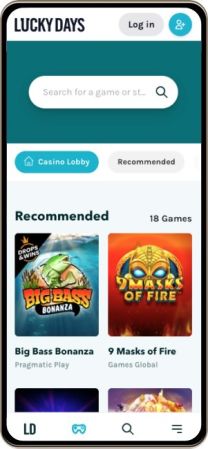 mobile version lucky days casino