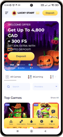 Mobile Screenshot of LuckyStart Casino