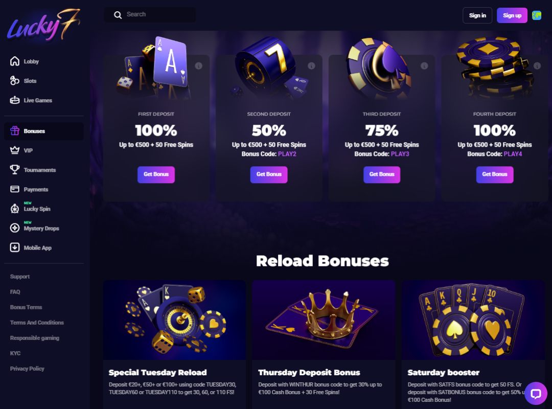 Lucky7even - promotions