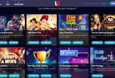 Lucky8 Casino - page promotionnelle