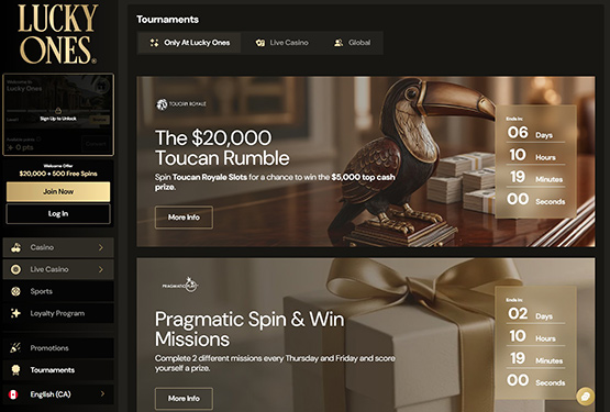 LuckyOnes Casino Tournaments 