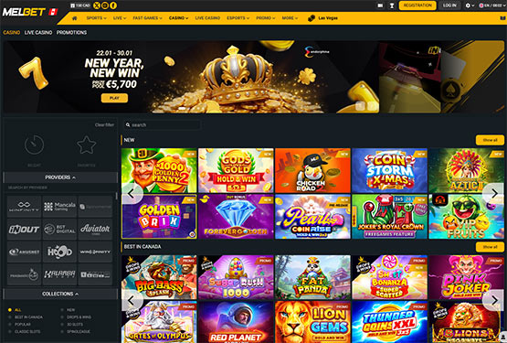 Melbet Casino Main Page