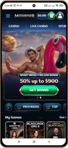Mobile Screenshot of Millioner Casino