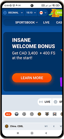Mobile screenshot of Mostbet Casino