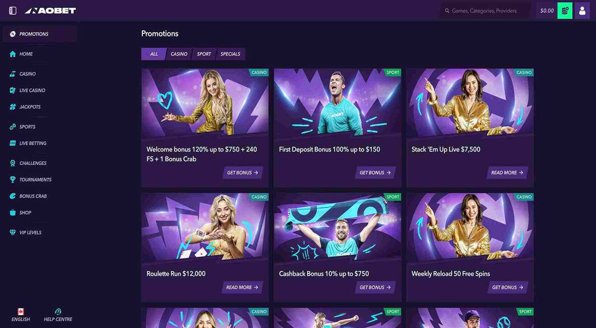 Naobet casino promotions page