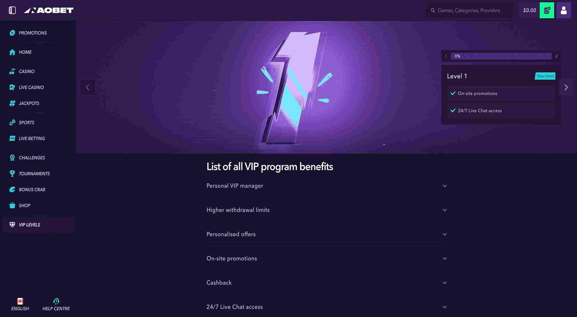 Naobet casino vip page