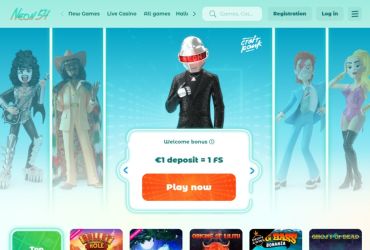 Neon54 casino - main page