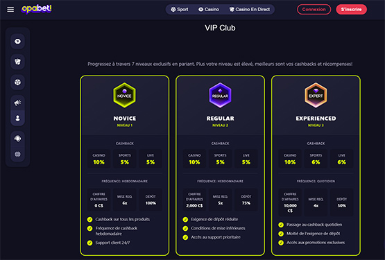 Programme VIP Opabet Casino