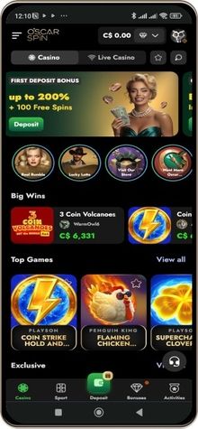 Mobile Screenshot of Oscarspin Casino