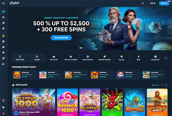 Oxibet Casino Main Page