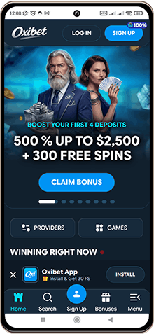 Oxibet Casino Mobile Screenshot