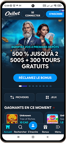 Oxibet Casino sur mobile
