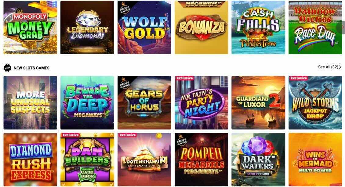 Party Casino slot games