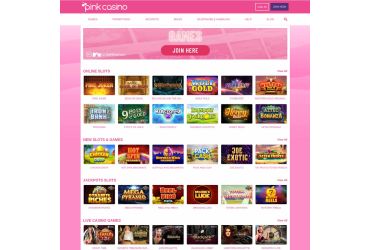 Pink Casino - slots page | casinocanada.com
