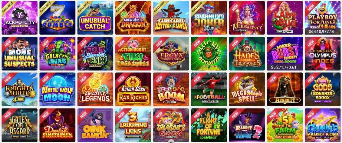 List of Slots of Platinum Play Casino