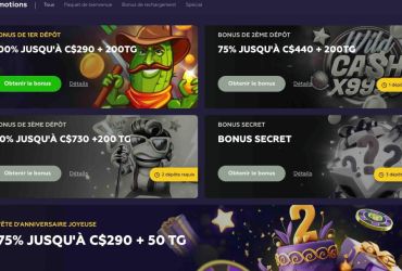 Playfina Casino - page promotionnelle