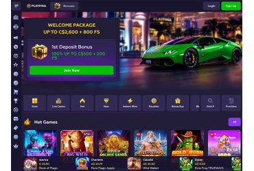 Playfina casino main page