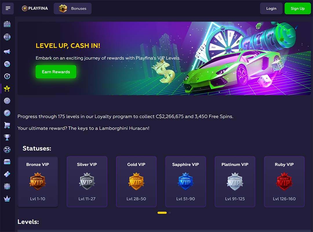 Playfina Loyalty Program