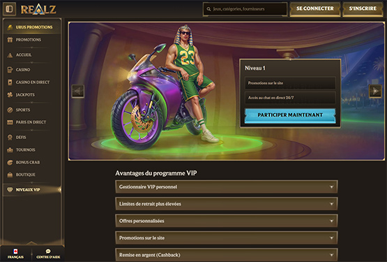 Programme VIP Realz Casino