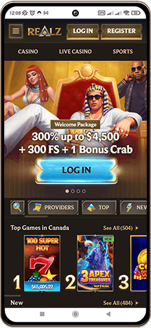 Realz Casino - Mobile Screenshot