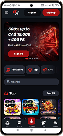 RedRacer Casino Mobile Screenshot