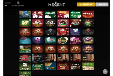 Regent Play casino - list of table games| casinocanada.com