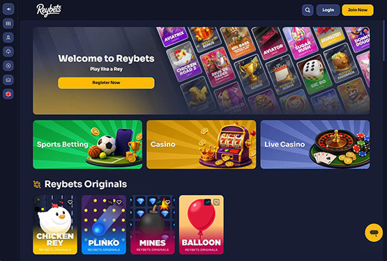 Page principale du casino Reybets