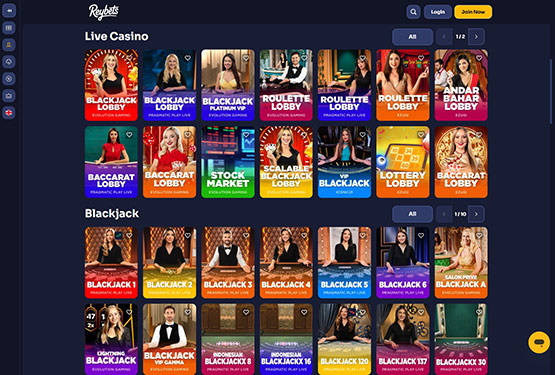Reybets Casino Live Games