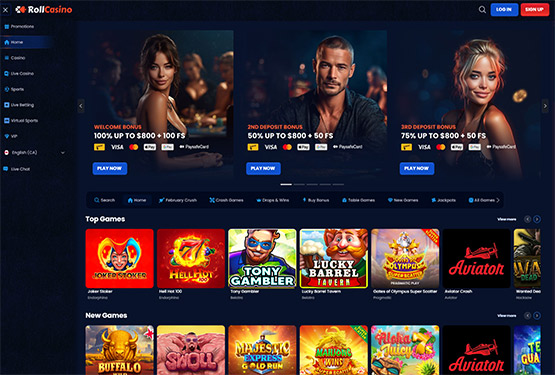 RollCasino main page