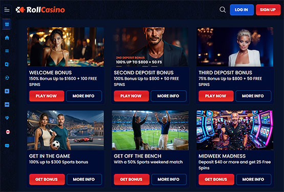 RollCasino promotions page