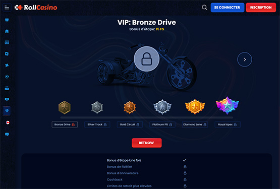 RollCasino vip page de programmation