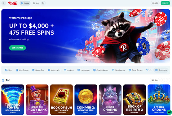 Rooli casino - main page
