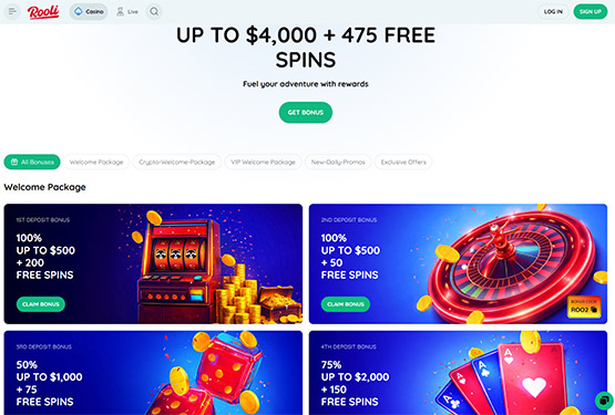 Rooli casino - list of promotions