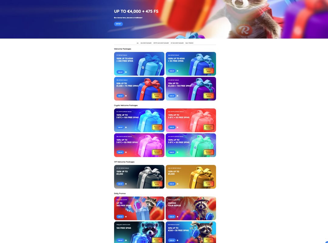 rooli casino list of promotions