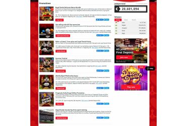 Royal Panda Casino - promotion page