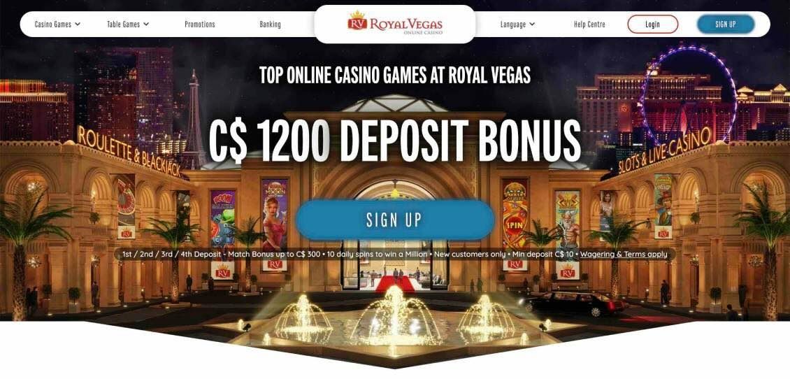 Royal Vegas Casino main page