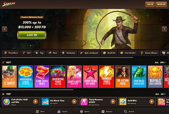 Sankra Casino Main Page