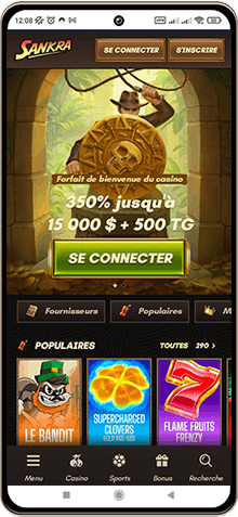 Sankra Casino sur mobile