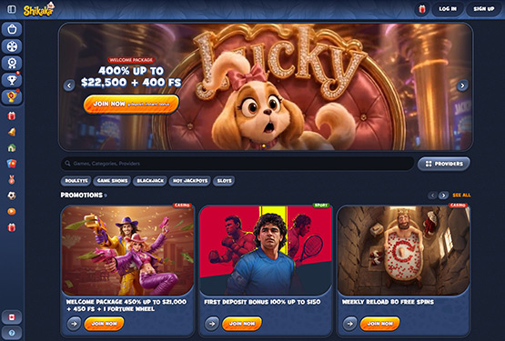 Shikaka Casino Main Page