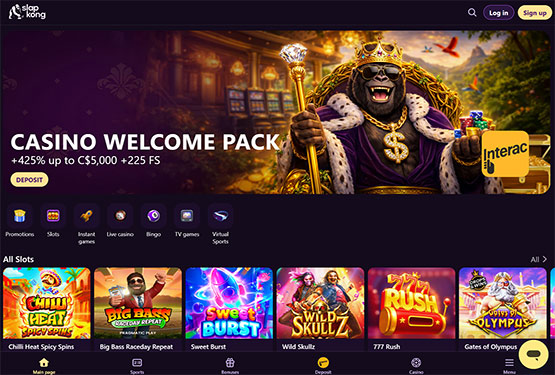 SlapKong Casino Main Page
