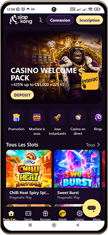 SlapKong Casino sur mobile