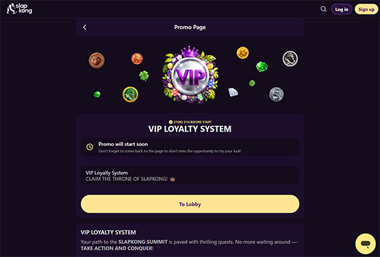 SlapKong Casino VIP Program
