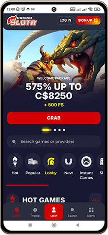 Slota Casino Mobile Screenshot