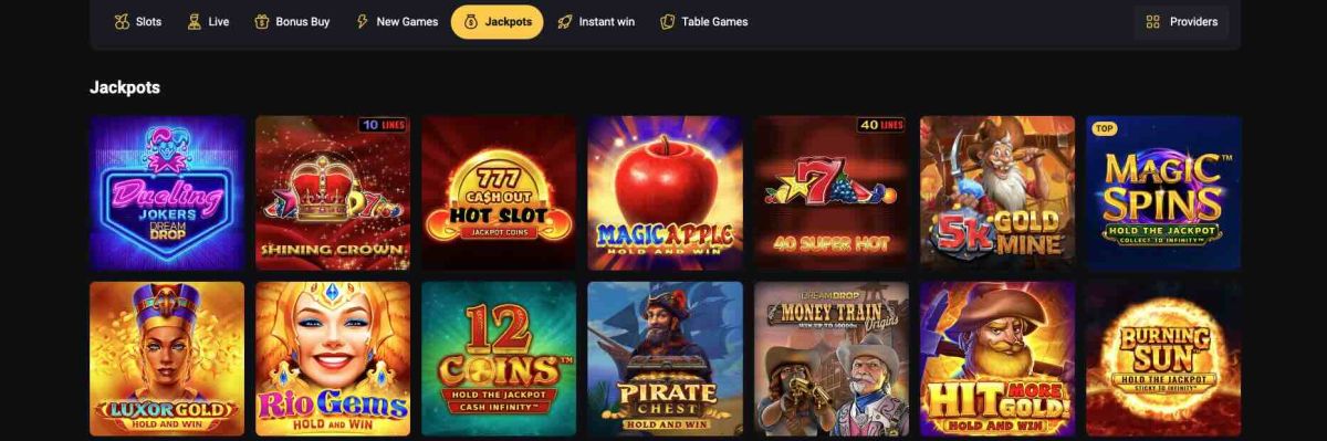 jackpot games at slotsmines casino