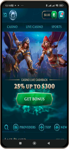 Mobile screenshot of the Slotuna Casino main page