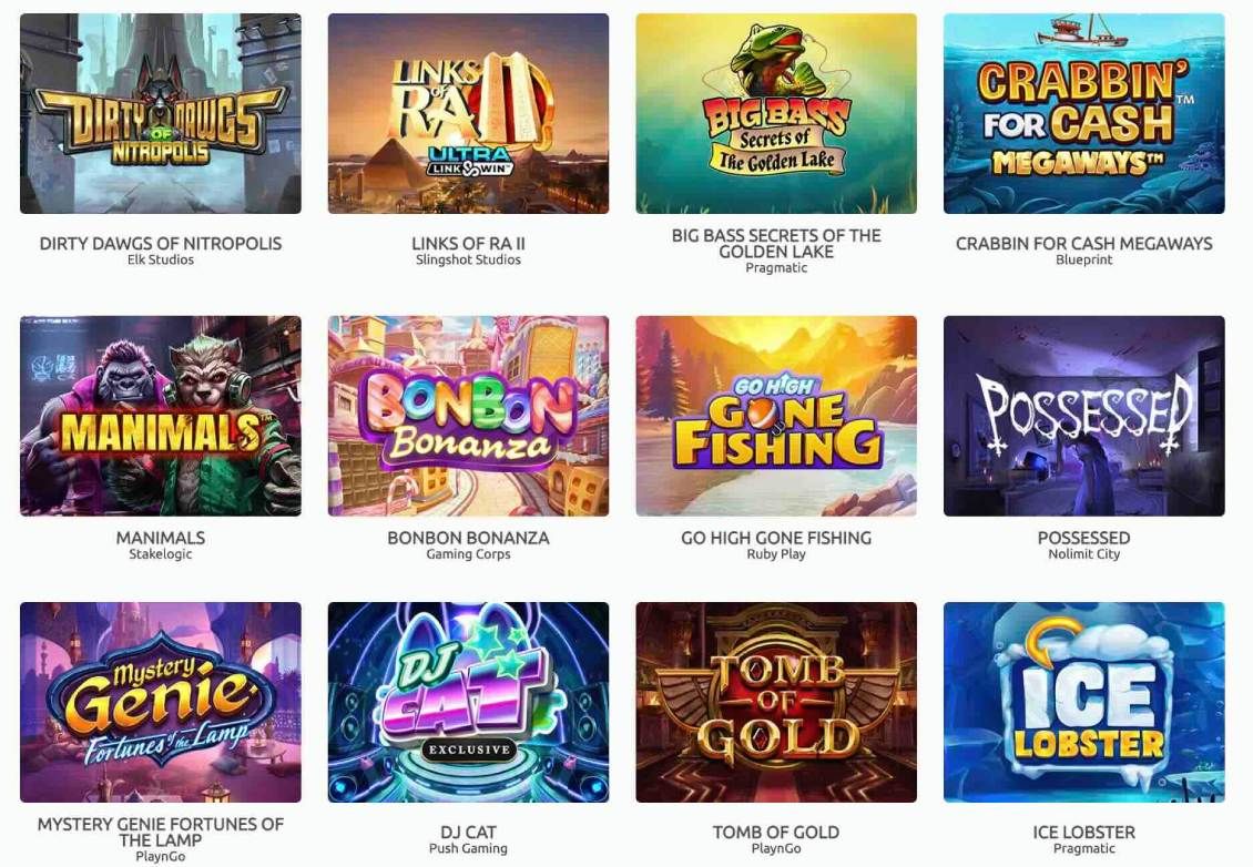 List of slot games at Spin Station Casino