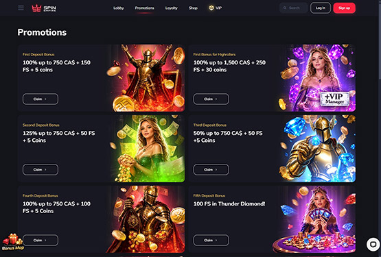 SpinEmpire Casino Promotions Page