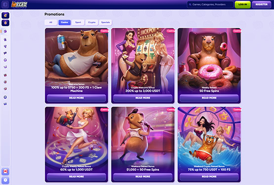 Spinbara casino promotions page