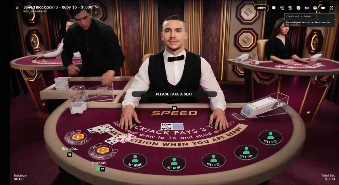 Image of Live Game at Spinbet Casino