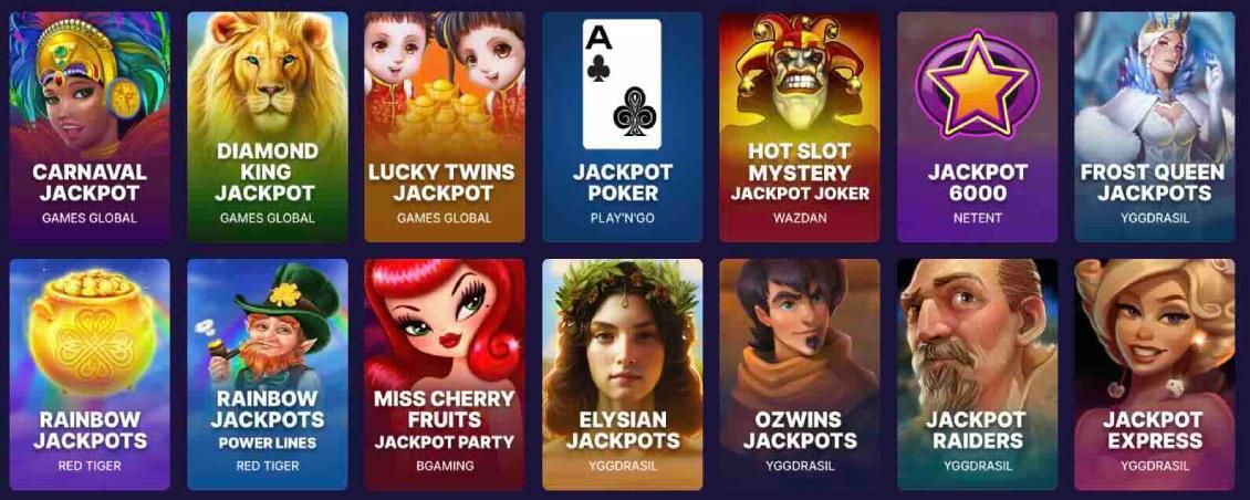 List of Jackpot Slots at Spinbet Casino